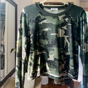 LA Made Camo Crop Sweater